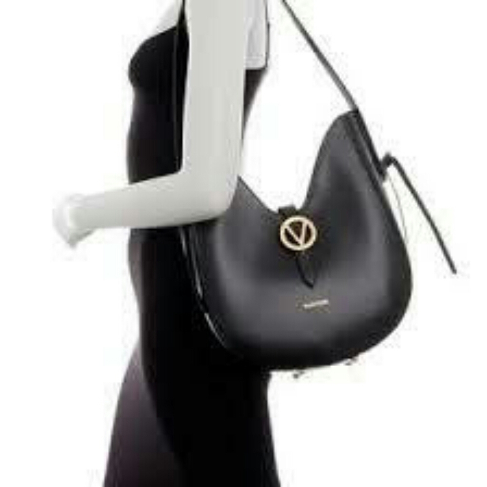 NWT Valentino Blk GENUINE Italian Leather Handbag - Picture 7 of 8